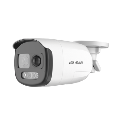 [ColorVu] Bala TURBOHD 2 Megapixel (1080p) / Imagen a Color 24/7 / Lente 2.8 mm / Luz Blanca 40 mts / Exterior IP67 / WDR 130 dB / Sensor PIR / Sirena Integrada / Salida de Audio Estrobo ROJO - AZUL / Micrófono Integrado - Toer