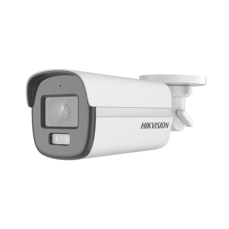 DS-2CE12KF0T-FS [ColorVu] Bala TURBOHD 3K (5 Megapixel) / Lente 3.6 mm / Micrófono Integrado / Imagen a Color 24/7 / Luz Blanca 40 mts / Exterior IP67 / dWDR / 4 Tecnologías / Metal