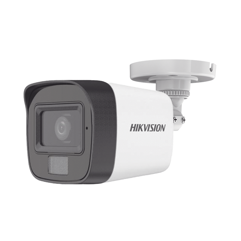 DS-2CE16D0T-LFS [Dual Light + ColorVu] Bala TURBOHD 2 Megapixel (1080p) / Lente 2.8 mm / 30 mts IR EXIR + 20 mts Luz Blanca / Micrófono Integrado / Gran Angular 101° / Exterior IP67 / 4 Tecnologías