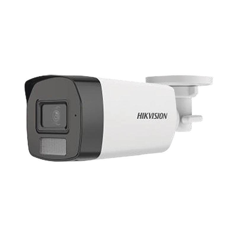DS-2CE17K0T-LFS [Dual Light + ColorVu] Bala TURBOHD 3K (5 Megapixel) / Lente 2.8 mm / 40 mts IR + 40 mts Luz Blanca  / Gran Angular 104.5° / Exterior IP67 / Micrófono Integrado / dWDR / 4 Tecnologías