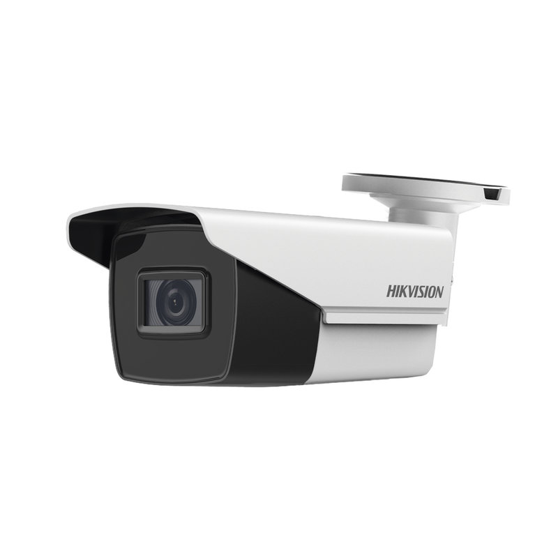 DS-2CE19D3T-AIT3ZF Bala TURBOHD 2 Megapixel (1080p)/ Lente Mot. 2.7 a 13.5 mm / 70 mts IR EXIR / HLC / Exterior IP67 / WDR 120 dB / Ultra Baja Iluminación / 12 Vcc / 24 VCA
