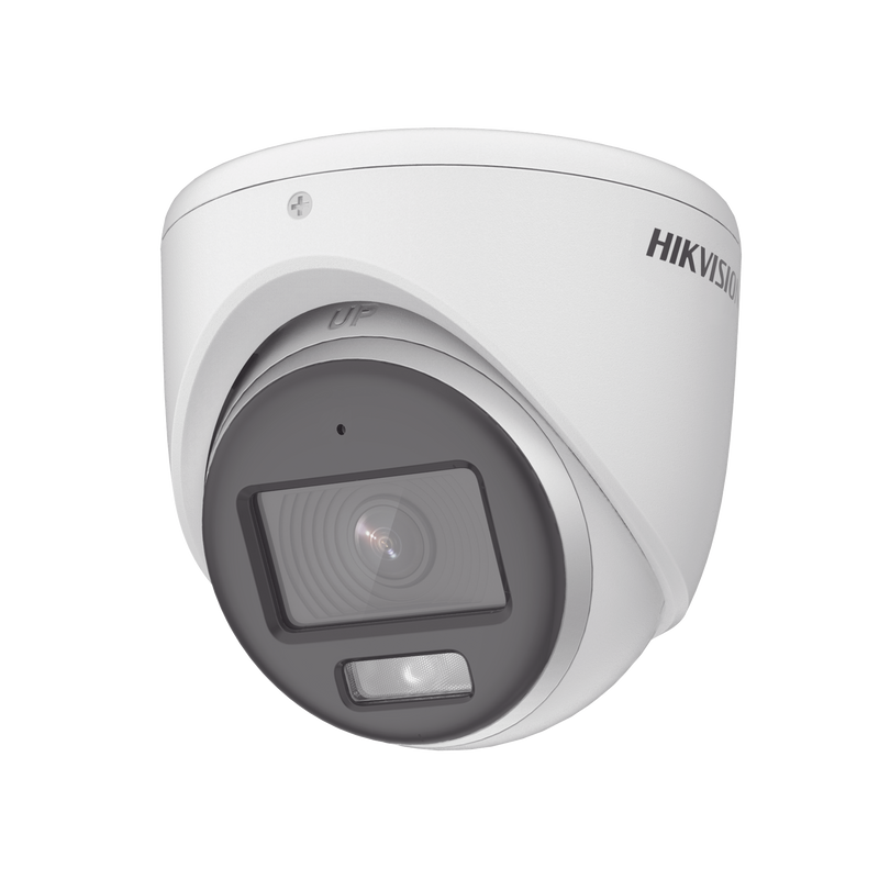DS-2CE70KF0T-MFS [ColorVu] Turret TURBOHD 3K (5 Megapixel) / Micrófono Integrado / Lente 2.8 mm / Imagen a Color 24/7 / 20 mts Luz Blanca / Exterior IP67 / dWDR / 4 Tecnologías
