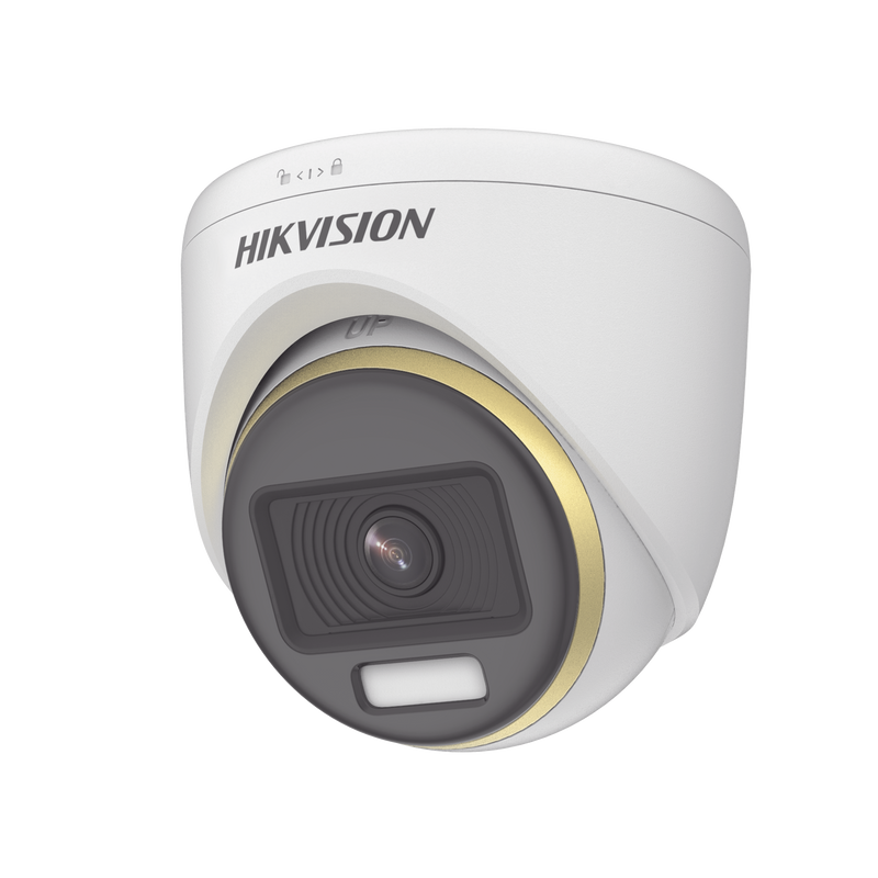 DS-2CE72UF3T-E [ColorVu] Turret TURBOHD 4K (8 Megapixel) / Lente 2.8 mm / Imagen a Color 24/7 / Luz Blanca 40 mts / Exterior IP67 / WDR 130 dB