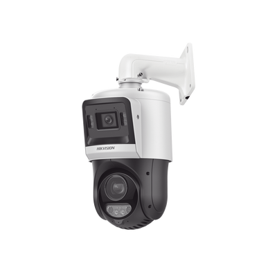 [TandemVu] Domo PTZ IP 4 Megapixel + Cámara Fija 4 Megapixel / 15X Zoom / 100 mts IR + 30 mts Luz Blanca / IP67 / ACUSENSE / PoE+ / 2 Micrófonos Integrados y Bocina / Alerta Audible y Luz Estroboscopica / Alarmas I/O / DARKFIGHTER / Micro SD - Toer