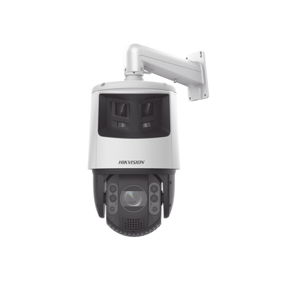 [TandemVu] PTZ IP 4 Megapixel con Cámara Panoramica 6 Megapixel / 25X Zoom / 200 mts IR / 30 mts Luz Blanca / ACUSENSE / IP66 / Alerta Audible y Luz Estroboscopica / Autoseguimiento / Hi-PoE / Alarmas I/O / Ultra Baja Iluminación / Micro SD - Toer