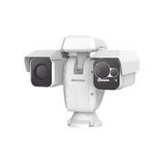 PTZ Punta de Poste IP Dual / Lente Térmico 100 mm (640 X 512) / Lente Óptico 56X Zoom (4 MP) / 800 mts IR Laser / 36 VCC / IP66 / Recubrimiento Anticorrosivo - Toer
