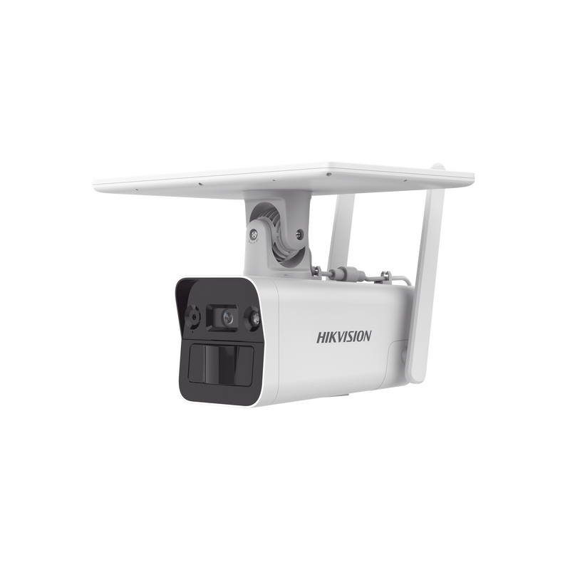 DS-2XS2T41G1-ID/4G/C05S07 Kit Solar IP All in One / Doble Detección (Radar + PIR) / Bala IP 4 Megapixel / Lente 4 mm / Panel Solar / Batería de Respaldo de Litio 10Ah (Hasta 11 Días) / Conexión 4G / Audio de Dos Vías / Accesorios de Inst. / Direc
