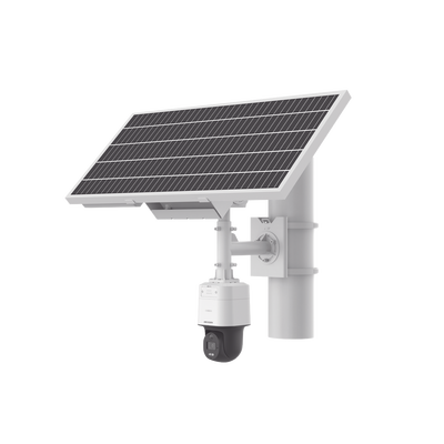 Kit Solar IP All in One / Cámara PT ColorVu 4 Megapixel / Lente 4 mm / Panel Solar / Batería de Respaldo de Litio 23.2Ah (Hasta 24 Días) / Conexión 4G / Accesorios de Instalación - Toer