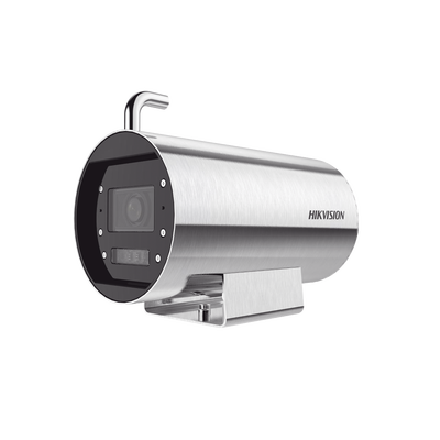 Bala IP 8 Megapixel / Lente Mot. 2.8 a 12 mm / Acero Inoxidable (304) / Altas Temperaturas (250°C) / Refrigeración por Agua / IP68 / Dual Light (30 mts IR + 20 mts Luz Blanca) / WDR 120 dB / ONVIF / PoE+ / Alarmas I/O / ACUSENSE
