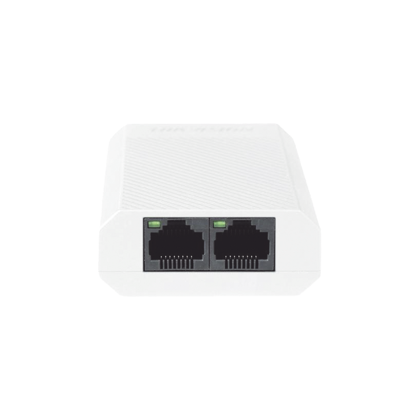 DS-3E0103DP-E/R Extensor PoE+ (30 Watts Entrada) / 100 Mbps con 2 Salidas PoE+ (30 Watts Totales de Salida) / Uso Interior / Podemos Alimentar 2 Cámaras IP