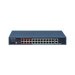 Switch PoE+ / No Administrable / 24 Puertos 10/100 Mbps PoE+ / 2 Puertos 1000 Mbps Uplink / 1 Puerto SFP Uplink / Modo Extendido hasta 300 Metros / 230 W - Toer