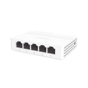 Switch Gigabit No Administrable de Escritorio con 5 puertos 10 / 100 / 1000 Mbps / Diseño Compacto y Estetico - Toer