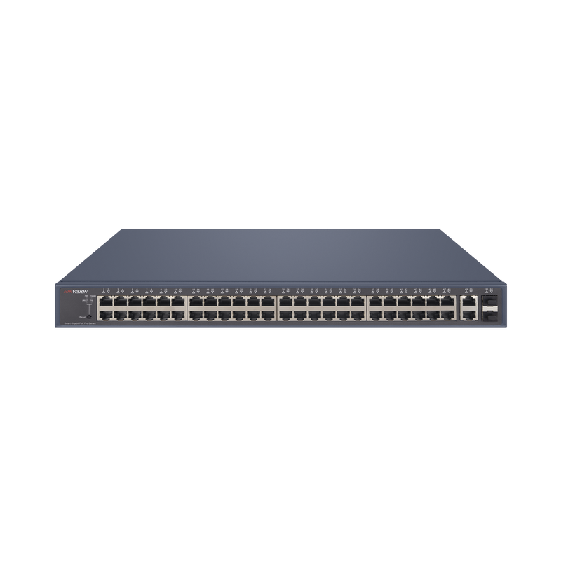 DS-3E1552P-SI Switch PoE+ / Administrable / 48 Puertos 1000 Mbps PoE+ / 2 Puertos 1000 Mbps Uplink / 2 Puertos SFP / 470 Watts
