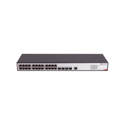 Switch Gigabit  / Administrable / 24 Puertos RJ45 GE  / 4 Puertos SFP 10G  / Soporta IGMP