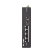 Switch Industrial No Administrable Gigabit / 3 Puertos Gigabit PoE+ (30 W) + 1 Puerto Gigabit PoE++ (60 W) / 2 Puertos SFP / 65 W Total / 48 a 57 VCD / Ideal para Proyectos / 300 Metros de Distancia - Toer
