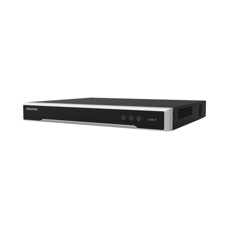 DS-7616NI-M2/16P [Doble Poder de Decodificación] NVR 32 Megapixel (8K) / 16 Canales IP / 16 Puertos PoE+ / AcuSense / ANPR / Conteo de Personas / Heat Map / 2 Bahías de Disco Duro / HDMI en 8K / Soporta POS / Alarmas I/O / Smart Search
