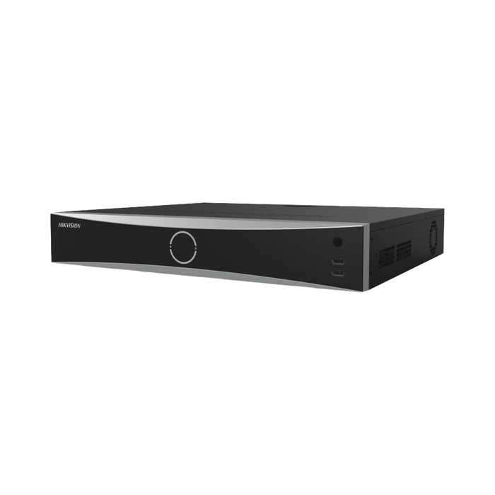 [Acusearch] NVR 12 Megapixel (4K) / 16 canales IP / 16 Puertos PoE+ / AcuSense (Evita Falsas Alarmas) / Reconocimiento Facial / 4 Bahías de Disco Duro / Switch PoE 300 mts  / HDMI en 4K / Alarmas I/O