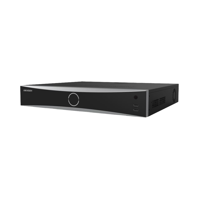 DS-7716NXI-K4(D) [Acusearch] NVR 12 Megapixel (4K) / 16 canales IP / AcuSense (Evita Falsas Alarmas) / Reconocimiento Facial /  4 Bahías de Disco Duro /  HDMI en 4K / Alarmas I/O