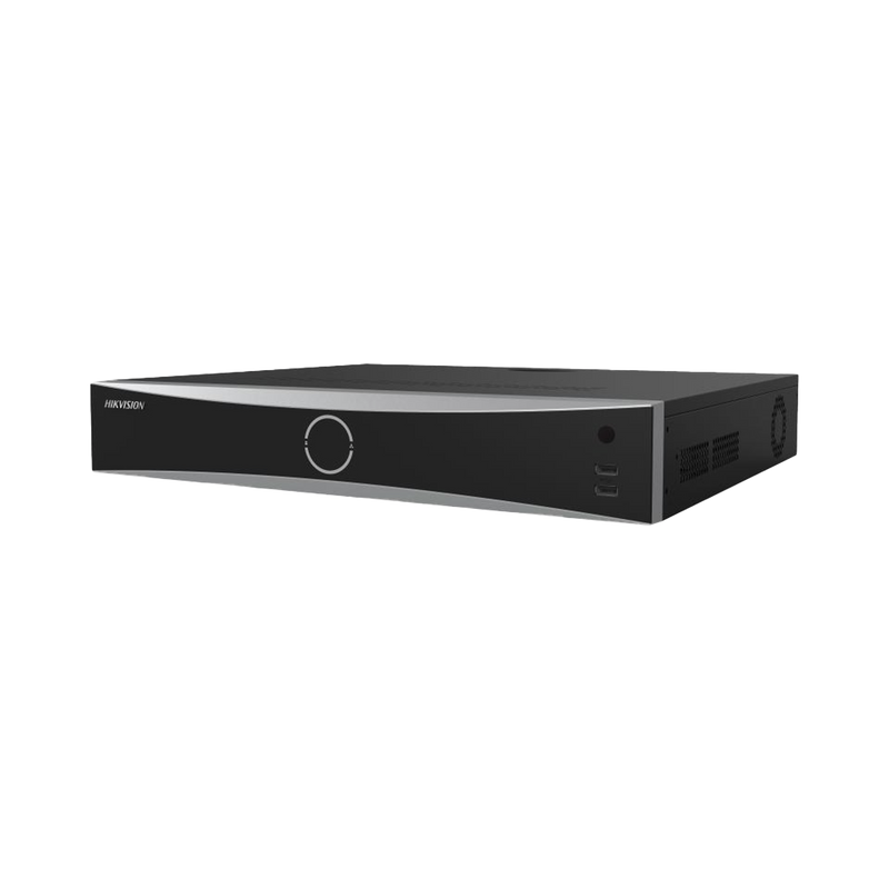 DS-7732NXI-K4(D) [Acusearch] NVR 12 Megapixel (4K) / 32 canales IP / AcuSense (Evita Falsas Alarmas) / Reconocimiento Facial / 4 Bahías de Disco Duro /  HDMI en 4K / Alarmas I/O