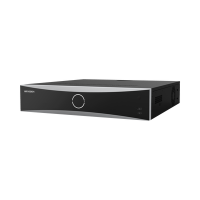 NVR 12 Megapixel (4K) / 32 Canales IP / Reconocimiento Facial / AcuSense (Evita Falsas Alarmas) / 8 Bahías de Disco Duro /  2 HDMI en 4K / Alarmas I/O - Toer