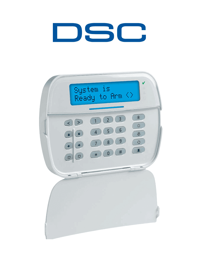 DSC HS2LCDRFP9N - Teclado Cableado LCD Alfanumérico con Transceptor integrado y Lector de Proximidad de 32 caracteres admite 128 zonas compatible con NEO