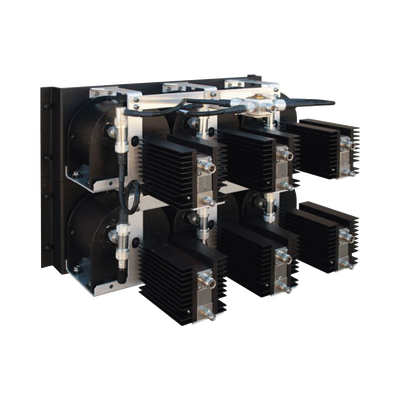 Combinador de Cerámica en Panel para Rack 19", 851-869 MHz, 5 Canales, 150 kHz de Sep. min, Ent. N Hem. / Sal. DIN 7-16 Hem.