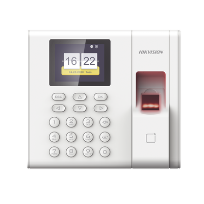 Checador de Huella con Batería de Respaldo  / Reportes por USB / 1,000 Usuarios / 1000 Huellas / 100,000 Registros / Lector de Tarjetas EM / Uso con iVMS-4200. - Toer