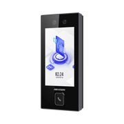 Terminal Facial Min Moe con BOTON DE LLAMADA FÍSICO / 3000 Rostros / Pantalla 4.5" / Administrable en la Nube con Hik-Connect Teams / Exterior IP65 / PoE / WiFi / HIK-IA / SIP Estandar - Toer