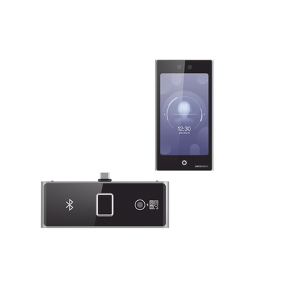 Terminal Facial Min Moe WiFi con pantalla de 7" y Lector de Huellas, Códigos QR y Bluetooth /  Exterior IP65 / 10,000 rostros y 50,000 tarjetas / Soporta módulo lector de Huella, QR y Bluetooth / HIK-IA - Toer