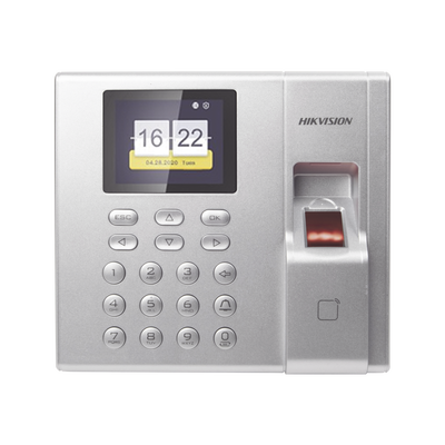 Terminal de Control de Acceso y Asistencia compatible con APP Hik-Connect (P2P) / Lectura de Huella y de Tarjetas EM / Soporta hasta 1000 Huellas / Relevador para Chapa / Software iVMS4200 - Toer