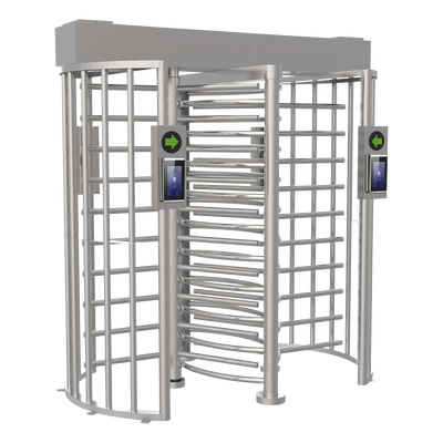 Torniquete DOBLE (2 Carriles) de Cuerpo Completo Bidireccional / Exterior / Acero Inoxidable SUS304 / 30 Personas por Minuto / Compatible con Reconocimiento Facial (Terminal no Incluida) - Toer