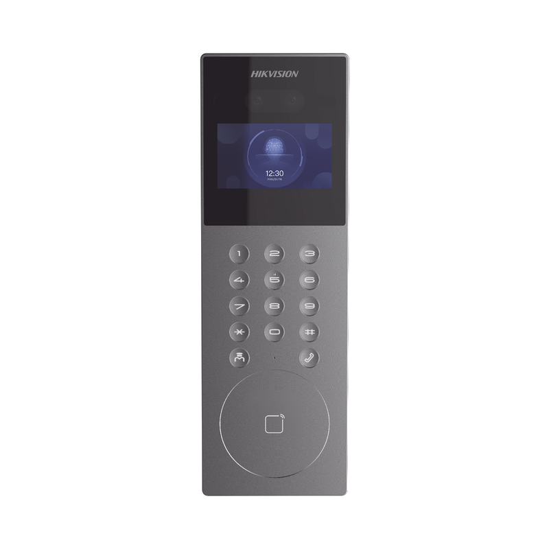 DS-KD9203-E6 Videoportero IP Multiapartamento con Reconocimiento Facial / Llamada a App HikConnect (requiere monitor) / Protección IP65 / Apertura por Rostro, Tarjeta o App