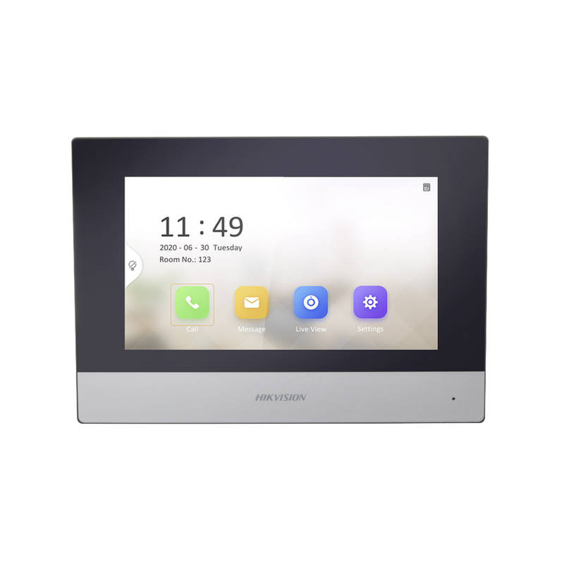 Monitor IP WiFi Touch Screen 7 para Videoportero IP  / Vídeo en Vivo / PoE Estándar / Apertura Remota / Llamada Entre Monitores / Audio de dos vías / Policarbonato