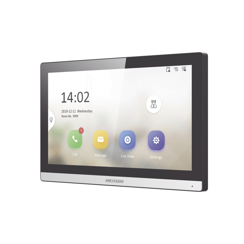 DS-KH6350-WTE1 Monitor IP WiFi Touch Screen 7 para Videoportero IP / Vídeo en Vivo / PoE Estándar / Apertura Remota / Llamada Entre Monitores / Audio bidireccional / Borde slim