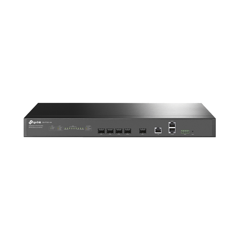 DS-P7001-04 Delta Stream - OLT de 4 puertos GPON / Conexión de hasta 512 ONUs / 1 Puerto Gigabit RJ45 Uplink /  1 Puertos SFP+ Uplink / Fuentes Redundantes AC- DC (incluidas) / Administración desde la nube (DPMS)