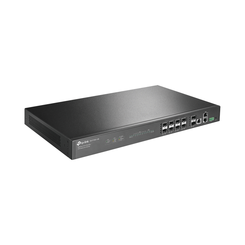 DS-P7001-08 Deltra Stream - OLT de 8 Puertos GPON  / Conexión Hasta 1,024 ONUs / 1 Puerto Gigabit RJ45 Uplink / 2 Puertos SFP+ 10GbE Uplink / Fuentes Redundantes AC-AC (incluidas) /  Administración desde la Nube Sin Costo (DPMS)
