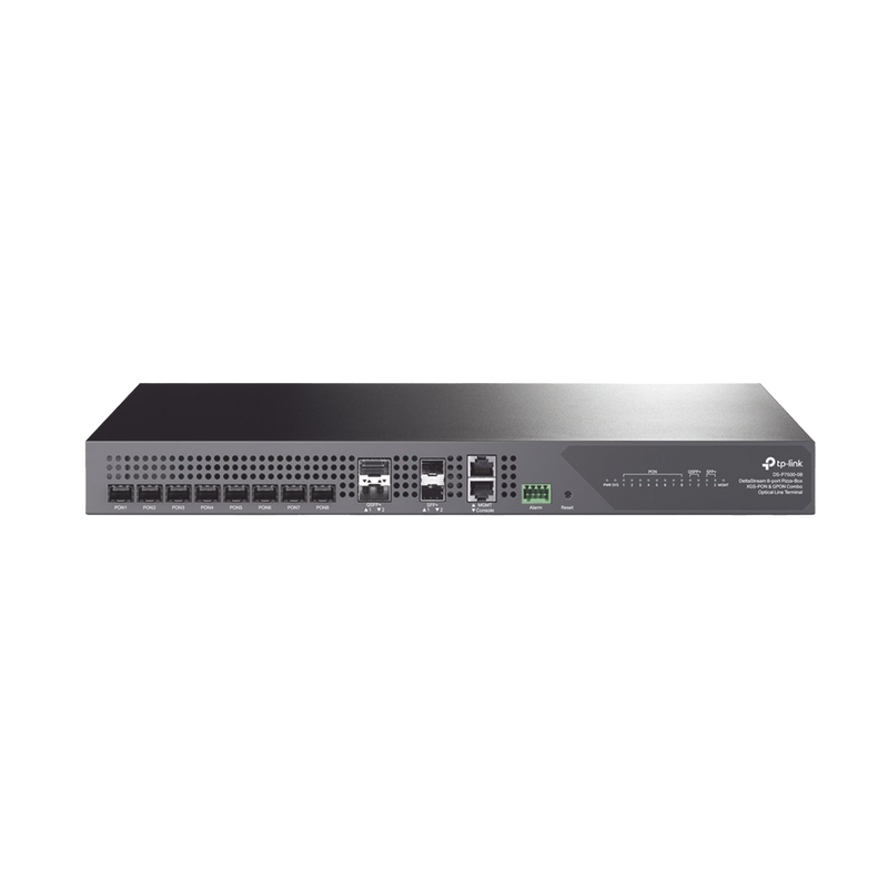 DSP750008 Deltra Stream - OLT de 8 Puertos XGSPON & GPON Combo / Conexión Hasta 2,048 ONUs / 2 Puerto 40G QSFP+ Uplink / 2 Puertos SFP+ 10G Uplink / Fuentes Redundantes AC-AC (incluidas) /  Administración desde la Nube Sin Costo (DPMS)