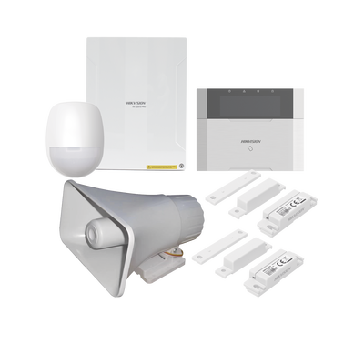 KIT Panel de Alarma  AX HYBRID PRO / 1 Panel Híbrido / 1 Teclado LCD / 1 PIR / 2 Contactos Magnéticos / 1 Sirena de 30 Watts - Toer