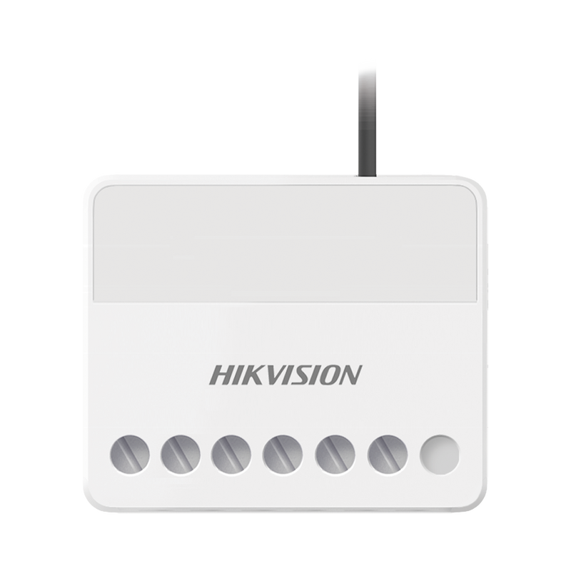 DS-PM1-O1L-WB (AX PRO) Relevador Inalámbrico / 1 Entrada de Alarma 24/7 / 1 Salida de Relevador 0 a 36 Vcc (Max. 5 A)