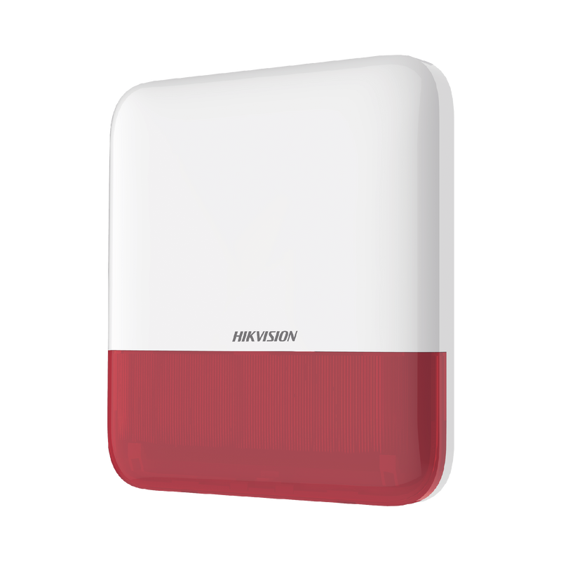 DS-PS1-E-WB/R (AX PRO) Sirena Inalámbrica con Estrobo Rojo para Exterior IP65 / 110 dB