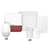 (AX PRO) KIT de Alarma AX PRO / Incluye: 1 Hub / 2 Sensores PIR / 3 Contactos Magnéticos mini / 1 Control Remoto / 1 Sirena Estrobo en color Rojo Inalámbrica Exterior /1 Teclado Inalámbrico / Wi-Fi / Compatible con Hik-Connect P2P - Toer