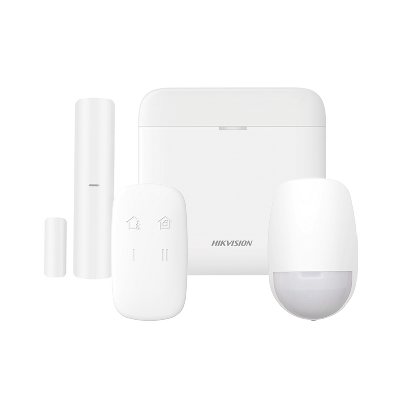 DS-PWA48-K (AX PRO) KIT de Alarma AX PRO / Incluye: 1 Hub con bateria de respaldo / 1 Sensor PIR / 1 Contacto Magnético / 1 Control Remoto / WiFi / Compatible con Hik-Connect P2P