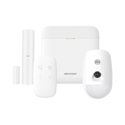 (AX PRO) KIT de Alarma AX PRO / Incluye: 1 Hub con bateria de respaldo / 1 Sensor PIR con Cámara / 1 Contacto Magnético / 1 Control Remoto / WiFi / Compatible con Hik-Connect P2P - Toer