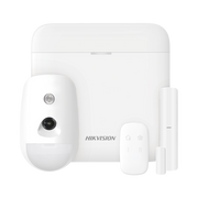 (AX PRO) KIT de Alarma AX PRO con GSM (3G/4G) / Incluye: 1 Hub / 1 Sensor PIR con Cámara / 1 Contacto Magnético / 1 Control Remoto / WiFi / Compatible con Hik-Connect P2P - Toer