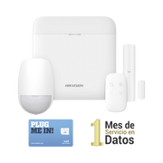 (AX PRO) KIT de Alarma AX PRO con GSM (3G/4G) / Incluye: 1 Hub con bateria de respaldo / 1 Sensor PIR / 1 Contacto Magnético / 1 Control Remoto /1 MICROSIM30M2M incluye 1 mes de servicio/ Wi-Fi / Compatible con Hik-Connect P2P - Toer
