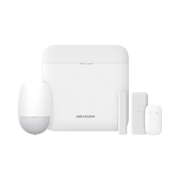 (AX PRO) KIT de Alarma AX PRO con GSM (3G/4G) / Incluye: 1 Hub con bateria de respaldo / 1 Sensor PIR / 1 Contacto Magnético Slim / 1 Control Remoto / Wi-Fi / Compatible con Hik-Connect P2P - Toer