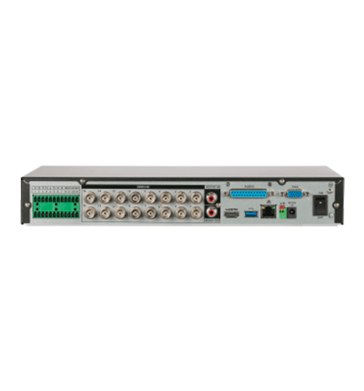 DAHUA XVR5116HE-I3 - DVR de 16 canales 5 MP Lite con WizSense y IA, compresión H.265+, soporta 16 canales y hasta 24 canales IP. Incluye 2 canales de reconocimiento facial, 16 entradas de audio, 16&3 E&S de alarma, SMD Plus y funciones IoT&POS.