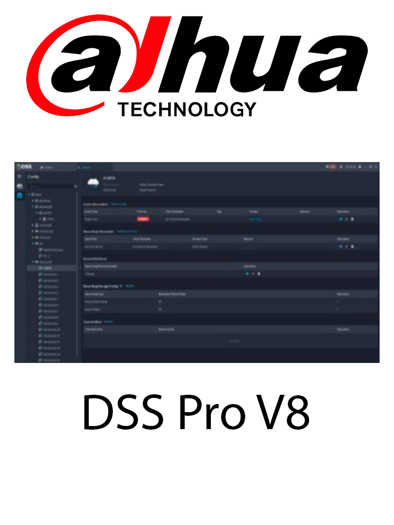 DAHUA DHI-DSSPro8-Video-Base-License - Paquete básico de videovigilancia DSS Professional V8. Soporta: vista en vivo, reproducción, Video Wall, mapa, centro de eventos, DeepXplore, centro de mantenimiento, etc.