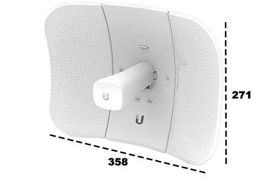 UBIQUITI LITEBEAM AC LBE-5AC-GEN2	- Radio con antena integrada Airmax AC GEN2 5.8GHz diseñada para uso en exteriores con una antena de 23 dBi y una potencia de transmisión de 25 dBm, ofrece un rendimiento de hasta 450 Mbp.