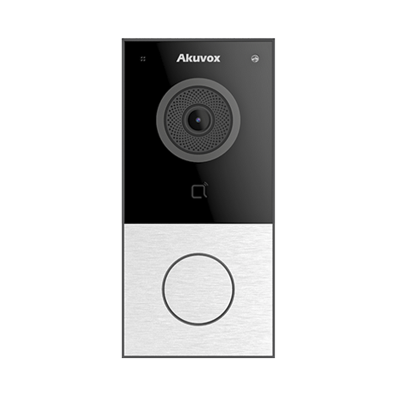 E12W DOORBELL / WIFI / 100% en la Nube / POE / Bluetooth / NFC / Lector de Tarjetas MIFARE / Notificación en APP /  Llamada Telefónica / SIP / ONVIF / IP65 / Cámara 2 MP / Botón con Iluminación / Control de 1 Puerta